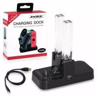 Dobe Зарядная станция Joy-Con & Pro Controller Charging Dock для контроллеров консоли Nintendo Switch (TNS-879), черный, 1 шт