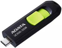 Флеш Диск A-Data 32Gb Type-C UC300 ACHO-UC300-32G-RBKGN USB3.2 черныйзеленый