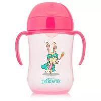 Поильник-непроливайка Dr. Brown's Soft-Spout Toddler Cup TC91024/TC91025, 270 мл розовый супергерой