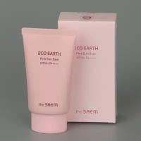 The Saem Крем-база для лица солнцезащитная с каламиновой пудрой Eco Earth Pink Sun Base SPF 50+ PA++++, 50 г