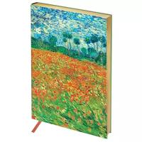 Записная книжка Greenwich Line Vision. Van Gogh. Poppy field, искусственная кожа, А6, 80 листов, зеленый/красный/голубой, цвет бумаги тонированный