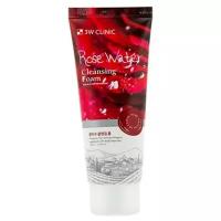 3W Clinic пенка для лица Rose Water Cleansing Foam, 100 мл