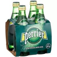 Вода минеральная Perrier (Перье) лайм, 4 шт по 0,33 л, стекло, газ