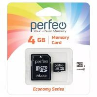 Карта памяти Perfeo microSD 4GB (Cl10)