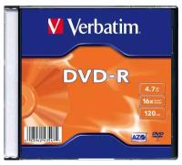 Оптический диск DVD-R диск Verbatim 4,7Gb 16x SlimCase 20шт (43547)