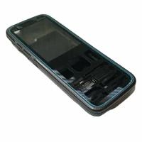 Корпус для Nokia 5630 со средней частью (Цвет: черный/синий)