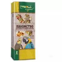Лакомство для крупных и средних попугаев палочки с фруктами и мёдом TRiOL original 2шт,83г