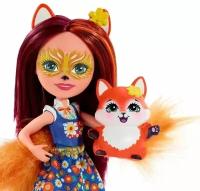 Кукла Mattel Enchantimals, DVH87, FXM71 с питомцем, Фелисити Лис и Флик