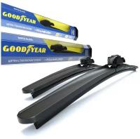 2 Щетки стеклоочистителя в комплекте (51+51см), Дворники для автомобиля GOODYEAR для LADA Priora/Samara/Largus, CHEVROLET Niva