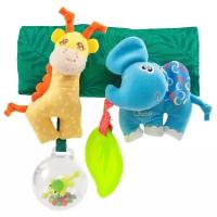 Подвесная игрушка Chicco Жираф и слоник разноцветный