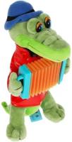 Мульти-Пульти "Мульти-пульти" Мягкая игрушка Крокодил Гена с аккордеоном, 21 см (звук) V40652-21M