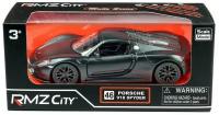 Машинка металлическая Uni-Fortune RMZ City 1:32 Porsche 918 Spyder, инерционная, черный матовый цвет 554030M