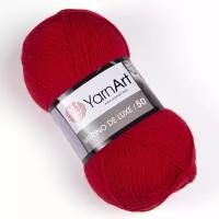 Пряжа YarnArt Merino de Luxe 50 (Ярнарт Мерино де Люкс) 100г, 280м, 50% шерсть 50% акрил, цвет 156 красный, 1 шт