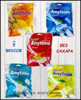 LOTTE Anytime Леденцы AnyTime (Энитайм), без сахара, 5 вкусов