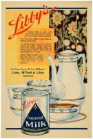 Постер / Плакат / Картина Рекламный плакат - Молоко Evaporated milk, Libbys 40х50 см в подарочном тубусе