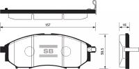 Sp1249sns_колодки Дисковые Передние! Infiniti Fx35/Ex35/G35 05>, Nissan 350z/Pathfinder 06> Sangsin brake арт. SP1249