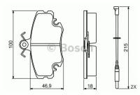 BOSCH колодки тормозные дисковые ПЕР 0986495212