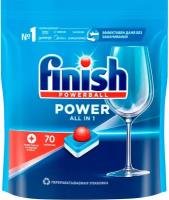 Таблетки для мытья посуды Finish Power для посудомоечной машины, 70 шт