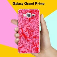 Силиконовый чехол на Samsung Galaxy Grand Prime Цветы красные / для Самсунг Галакси Гранд Прайм