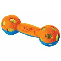 Игрушка для собак Nerf Гантель двухцветная светящаяся - 17,5 см