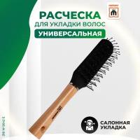 Meizer расческа для волос большая универсальная c деревянной ручкой 218 W 9542 E