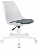 Кресло CH-W333 белый сиденье серый Alfa 44 крестов. пластик белый / Офисное кресло для оператора, персонала, школьника, для дома
