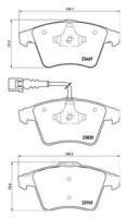 Колодки тормозные VW TOUAREG 02-10 (1LB) передние BREMBO P 85 149