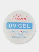 Гель для наращивания Lina UV gel White, 15 мл, белый