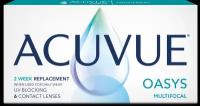 Контактные линзы ACUVUE Oasys Multifocal, 6 шт., R 8,4, D +5, ADD: высокая