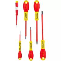 Набор диэлектрических отверток Stanley Hand Tools STANLEY 0-65-441 FATMAX из 6 шт. (2,5*50,3,5*75,5,5*150.3,*64,1Ph*100,2Ph*125)