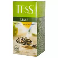 Чай зеленый Tess Lime в пакетиках, лайм, шиповник, 25 пак