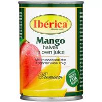 Консервированное манго половинками в собственном соку без сахара, жестяная банка