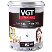 Краска акриловая VGT Premium для стен и обоев IQ123 глубокоматовая белый 2 л 3.1 кг