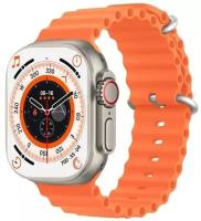 Смарт-часы Watch 8 серии Ultra с беспроводной зарядкой 49mm T800 Ultra HIwatch PRO - оранжевый