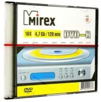 Диск DVD-R Mirex 4.7 Gb, 16x, Slim Case (5), (5/200)