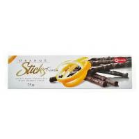 Carletti Шоколадный хворост Orange Chocolate Sticks со вкусом апельсина из темного шоколада, 75 г, картонная коробка