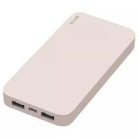 Внешний аккумулятор XIAOMI Power Bank (Mi) SOLOVE 20000mAh 18W Quick Charge 3.0. Dual USB с 2xUSB выходом, кожаный чехол (003M Beige), бежевый