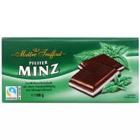 Шоколад Maitre Truffout Pfeffer Minz темный с помадной начинкой со вкусом мяты 50%