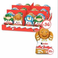 Фигурный молочный шоколад Kinder, 35 гр*36шт зима