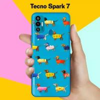 Силиконовый чехол на Tecno Spark 7 Одежда для такс / для Техно Спарк 7