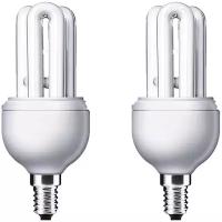 Лампочка Philips Genie 8w 827 E14 энергосберегающая, теплый белый свет / 2 штуки