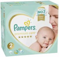 Подгузники детские PAMPERS Premium Care Mini 2, 4-8кг, 102шт