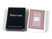 Карты игральные 100% пластик Poker club, красный 54 шт