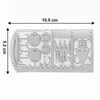 Многофункциональная кредитка выживальщика 25-в-1 (металлик)