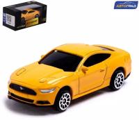 Машина металлическая FORD MUSTANG, 1:64, цвет жёлтый