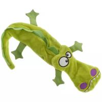 Игрушка для собак GiGwi Крокодил с 4-мя пищалками без набивки 38 см (1 шт)