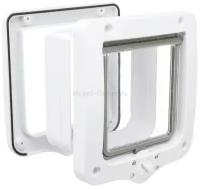 Дверца для кошек и собак Trixie 4-Way Flap Door, размер 20х22см, белый