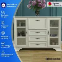 Кентаки Комод-бар S320-KOM2W3S1B белый МебельГолд