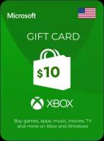 Пополнение счета Xbox на 10 USD ($) Америка / Код активации USD / Подарочная карта Иксбокс / Gift Card XBOX