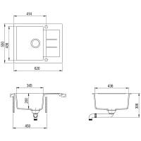 Кухонная мойка Aquasanita Tesa SQT102AW (silica 111)